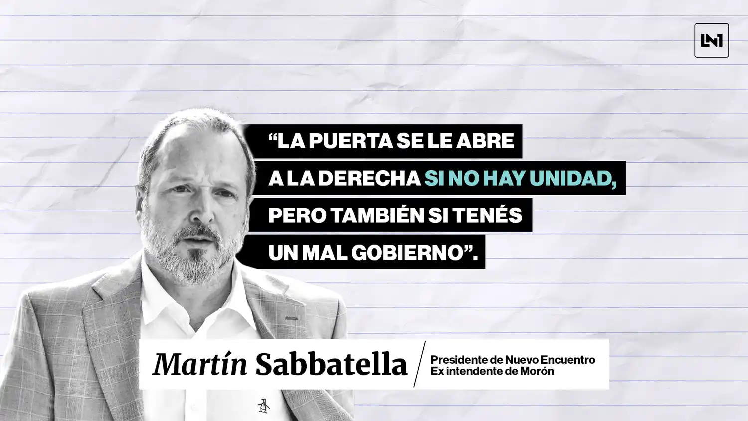 El ex intendente de Morón habló de todo