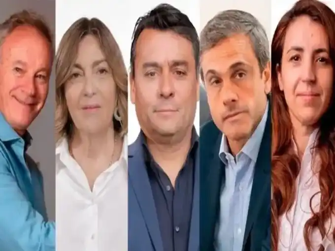 De izq. a der: Schneider, Fregonese, Laumann, Michel y Marclay