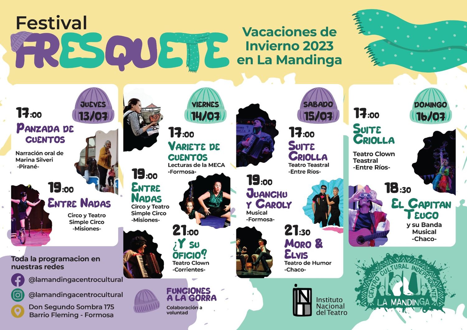 El Festival Fresquete arranca el jueves 13 con una cargada agenda de espectáculos artísticos