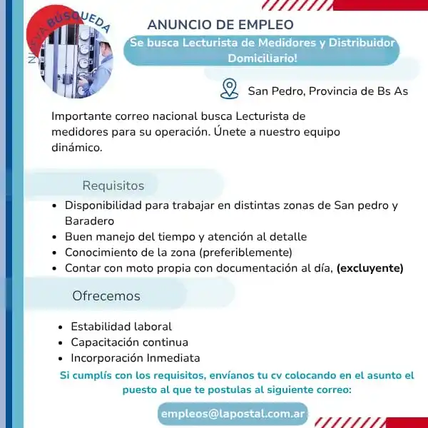 LECTURISTA PARA CORREO