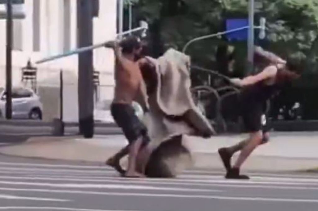 Pelea a trompadas