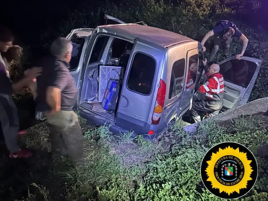 Siniestro vial en Ruta Nacional 12: una mujer resultó con lesiones de consideración