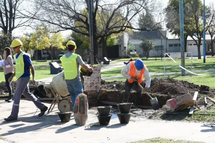 Hacemos Plaza: avanzan los trabajos en el barrio Martín Fierro