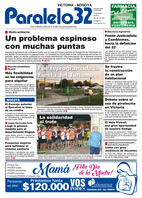 Tapa de la edición Victoria – Nogoyá de Paralelo 32