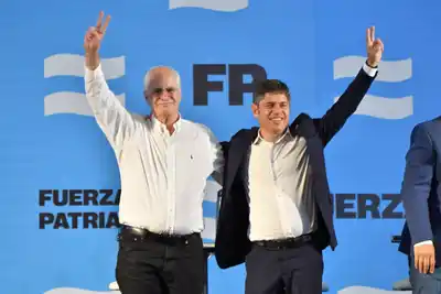 Taiana y Kicillof.