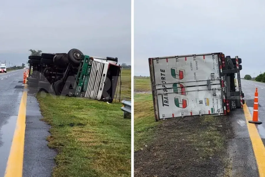 Indignante: volcó un camionero que hacía maniobras peligrosas y manejaba a más de 100 km por hora