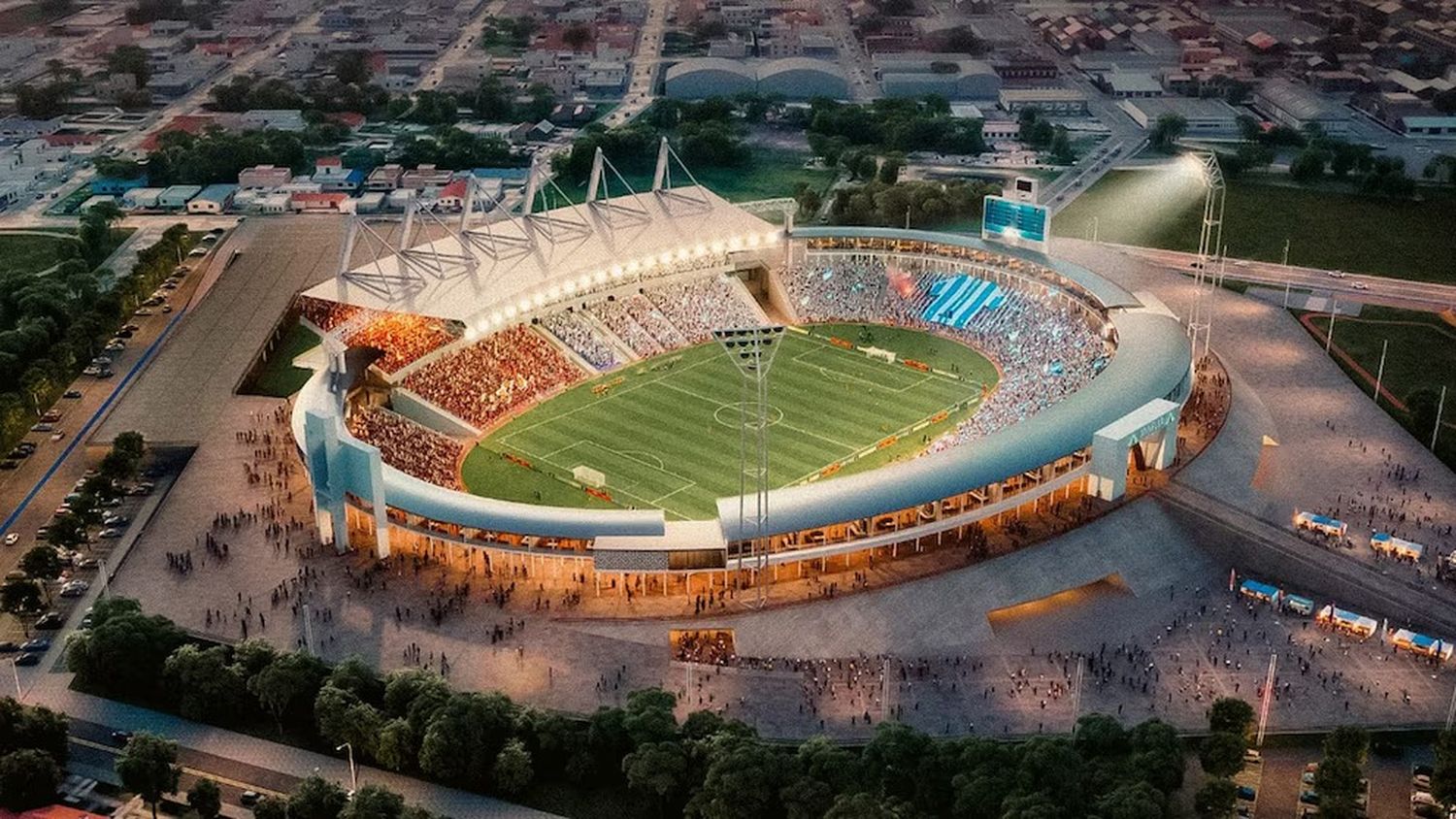 Como podría quedar el estadio José María Minella, tras su modernización.