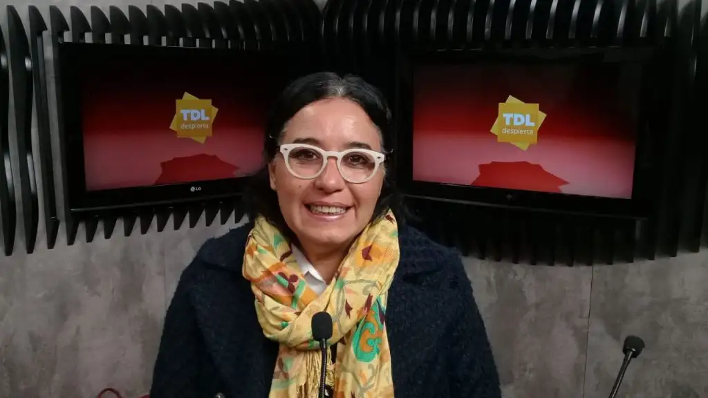 Corina Alexander en el desayuno de Tandil Despierta