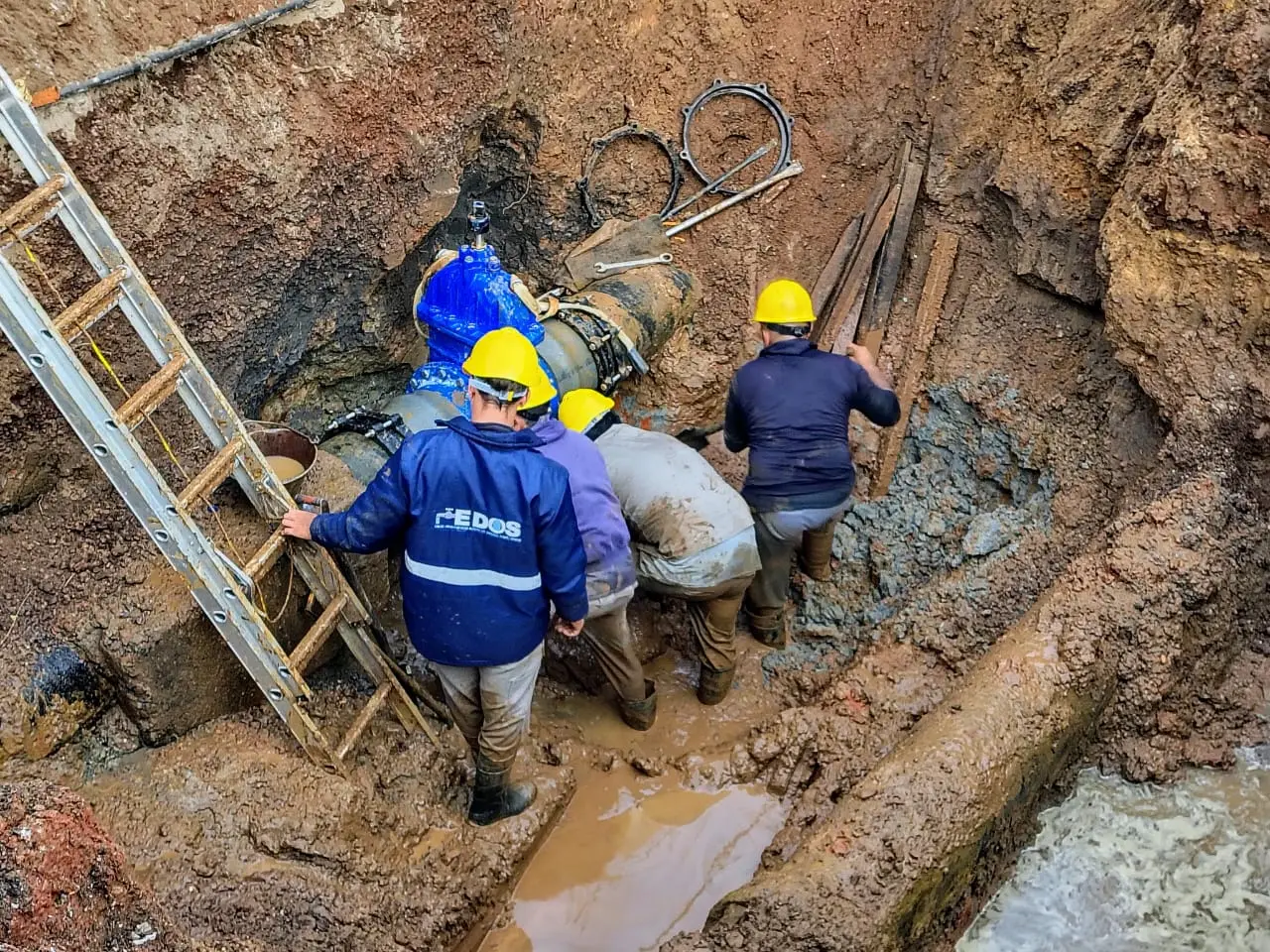 EDOS finalizó los trabajos de mantenimiento y modernización en la red de agua potable