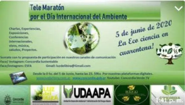Telemaratón virtual por la Feria Internacional de Ambiente - Concordia 2020