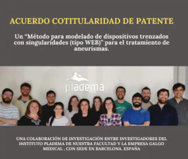 Instituto Pladema: acuerdo de cotitularidad de patente con la empresa Galgo Medical