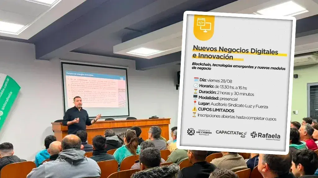 Rafaela será sede de una jornada sobre negocios digitales, inteligencia artificial y Blockchain