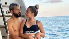 El Kun Agüero hizo una pausa en su rehabilitación para disfrutar con su novia