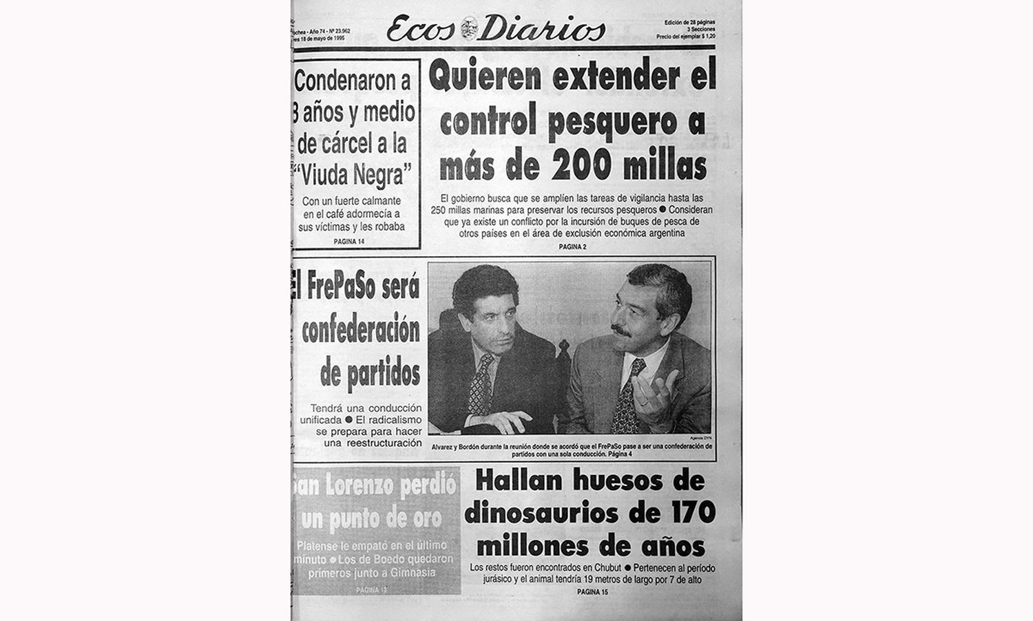 Jueves 18 de mayo de 1995