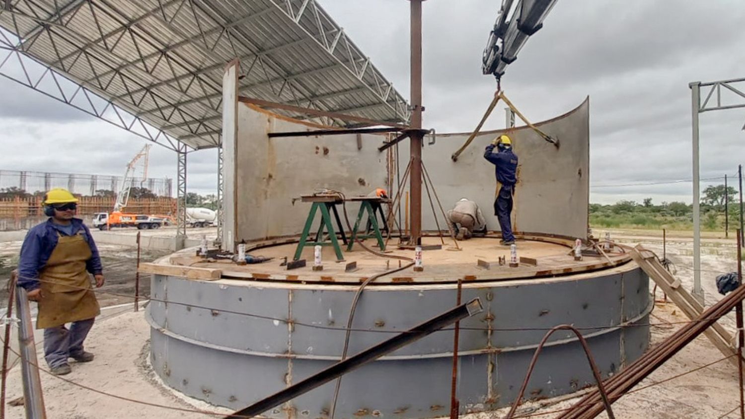 Planta Biosiderúrgica: comenzó el montaje de la estructura del alto horno