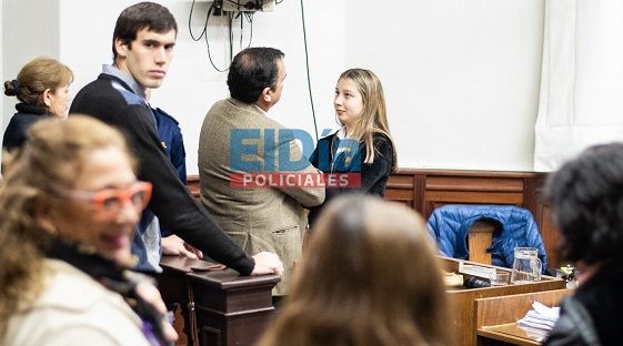 Nahir Galarza dejó ver su rostro y mostró un buen semblante