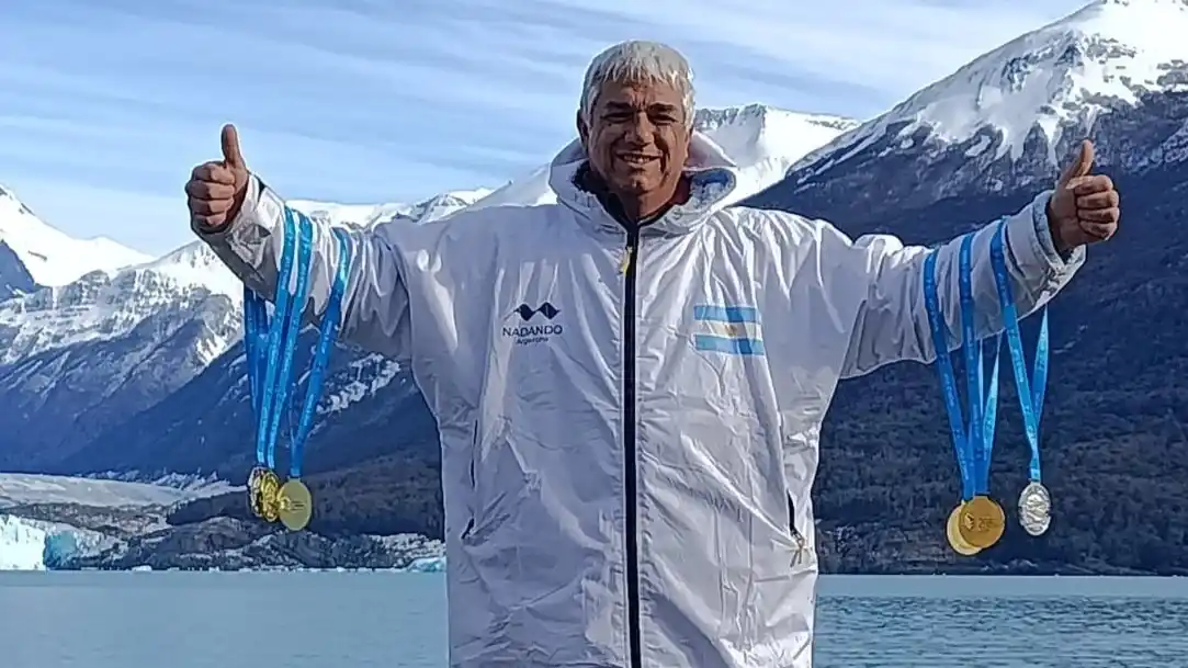 Leonardo Gaitán, con sus medallas conseguidas en el Mundial
