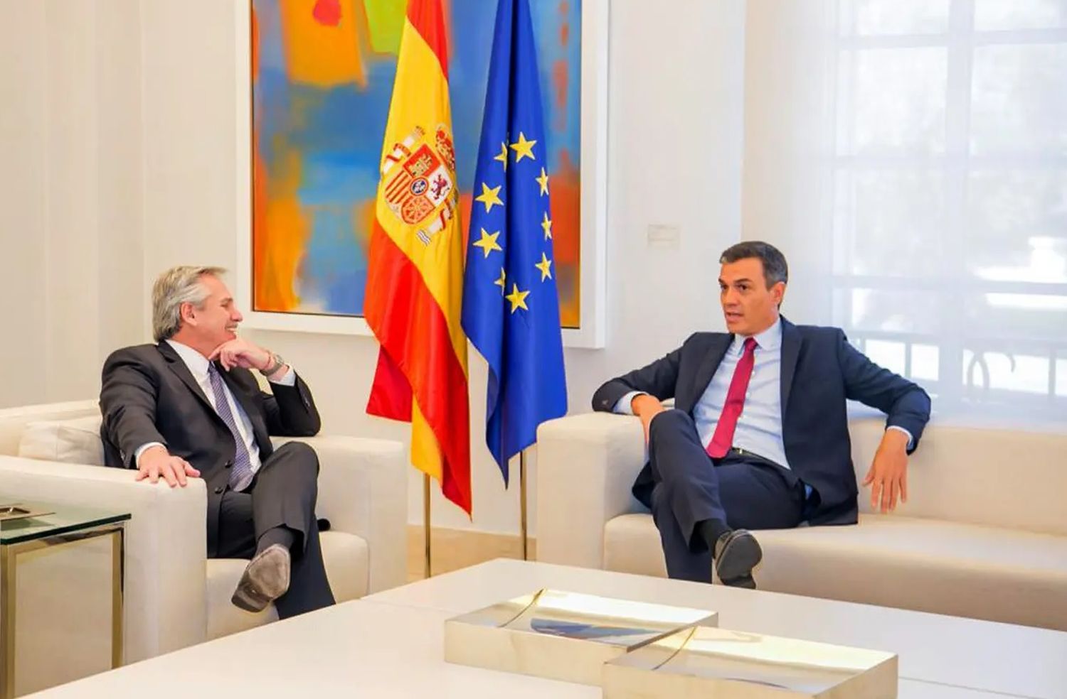 Alberto Fernández se reunió con Pedro Sánchez, el presidente español