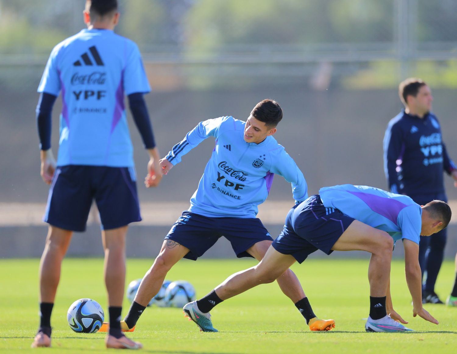 La Sub 20 entrenó ayer en San Juan.