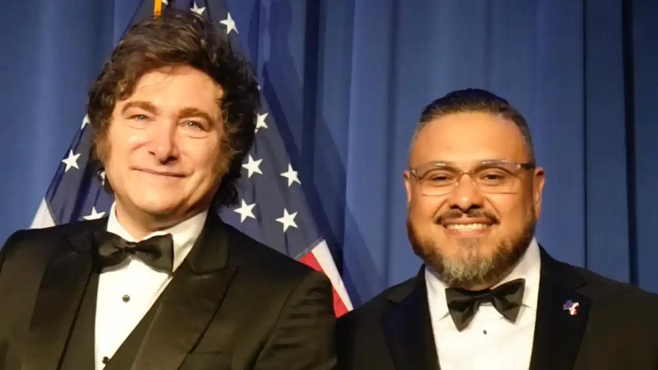 Javier Milei y Glenn Parada