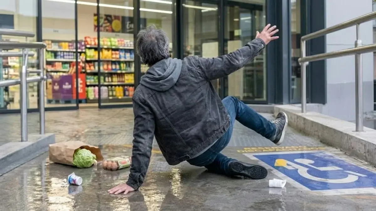 Se cayó en una rampa mojada de un supermercado y cobrará casi $25 millones