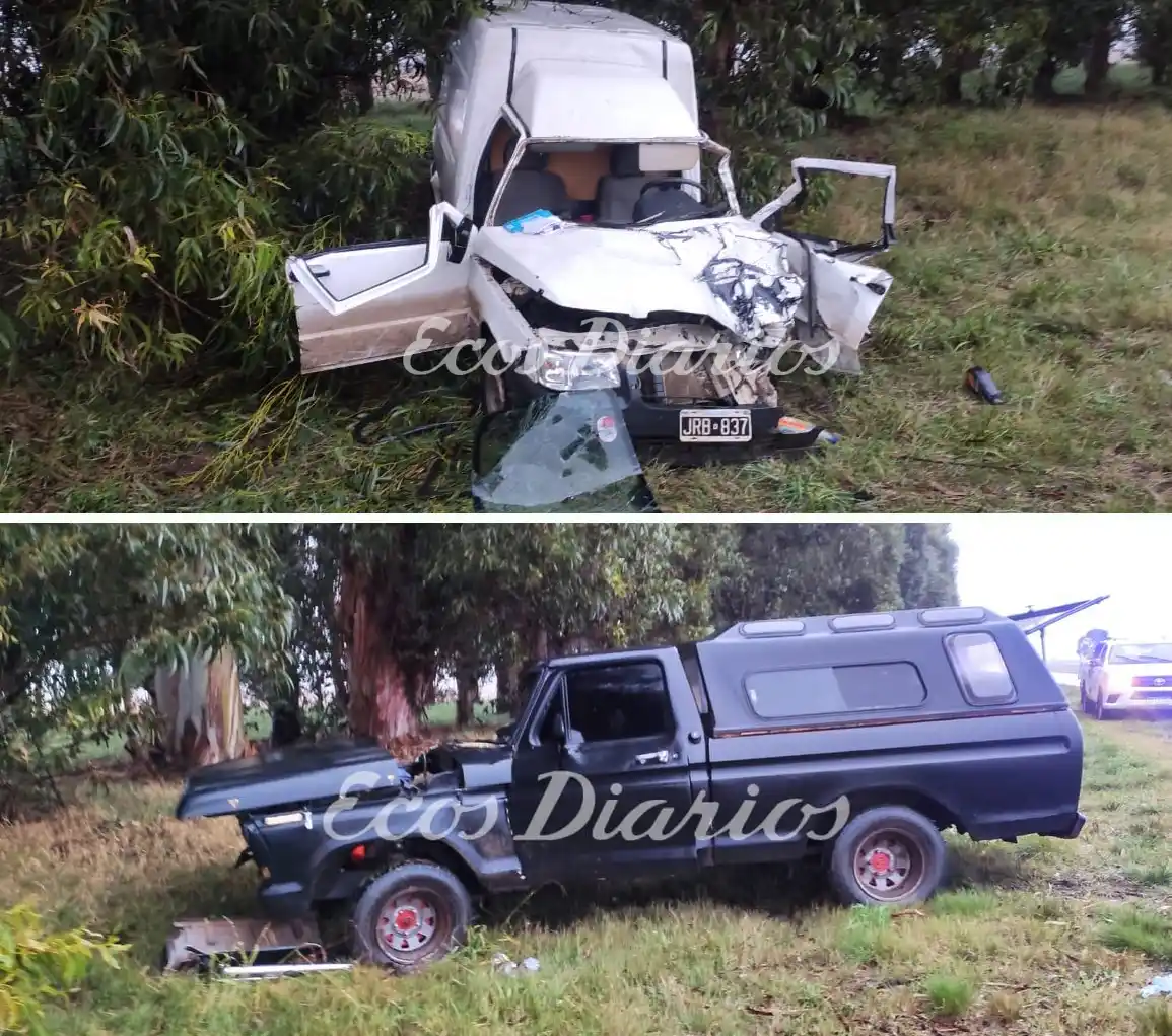 Un hombre sufrió heridas graves en un choque frontal en ruta 228