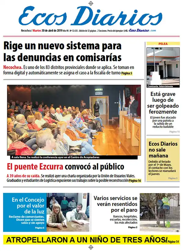 Tapa del 30 de abril de 2019