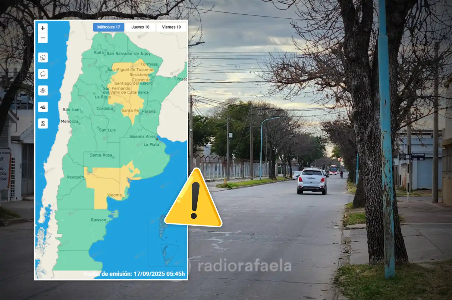 Se viene el agua: alerta amarillo por tormentas para Rafaela y buena parte de Santa Fe