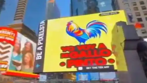 CUANDO SE TRATA DE ELECCIONES no hay sanciones que valgan: propaganda del Gallo Pinto llega  a Times Square