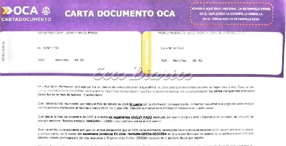 La UPC intimó a la Municipalidad por una deuda de 290 millones de pesos