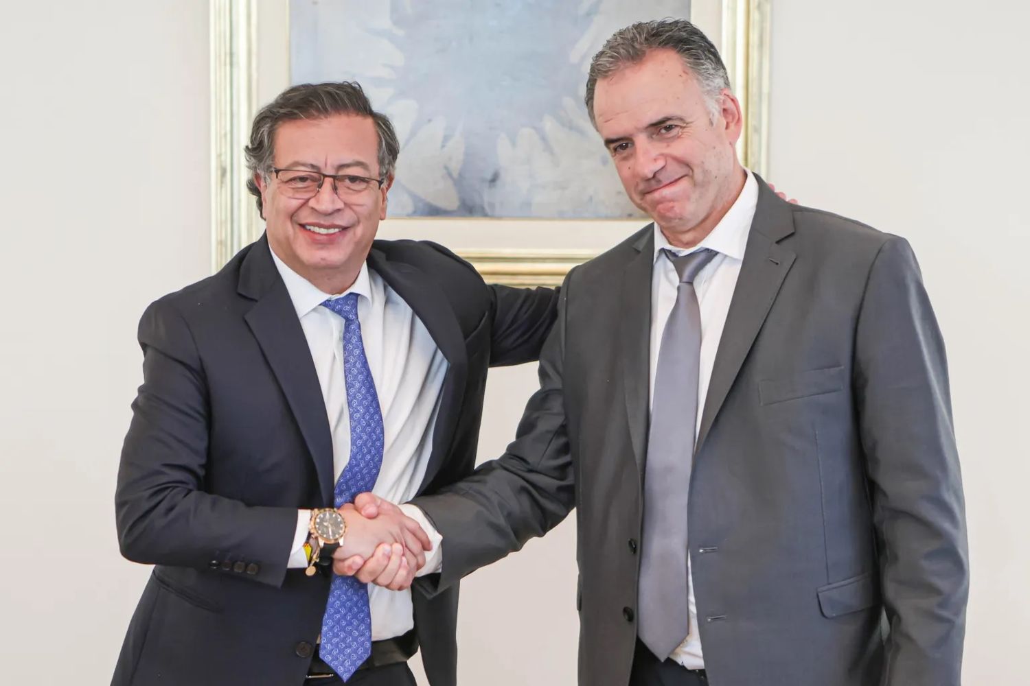 Gustavo Petro se reunió con Luis Lacalle Pou y el presidente electo