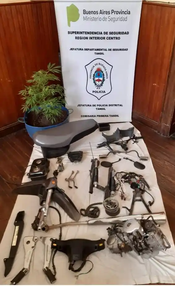 Recuperaron las partes de una moto robada