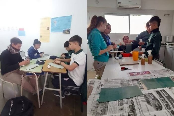 Las tabletas son producidas en la materia Laboratorio de Ciencias Naturales por alumnos de segundo año del nivel secundario que tiene al frente a Mariana Echarri como docente.