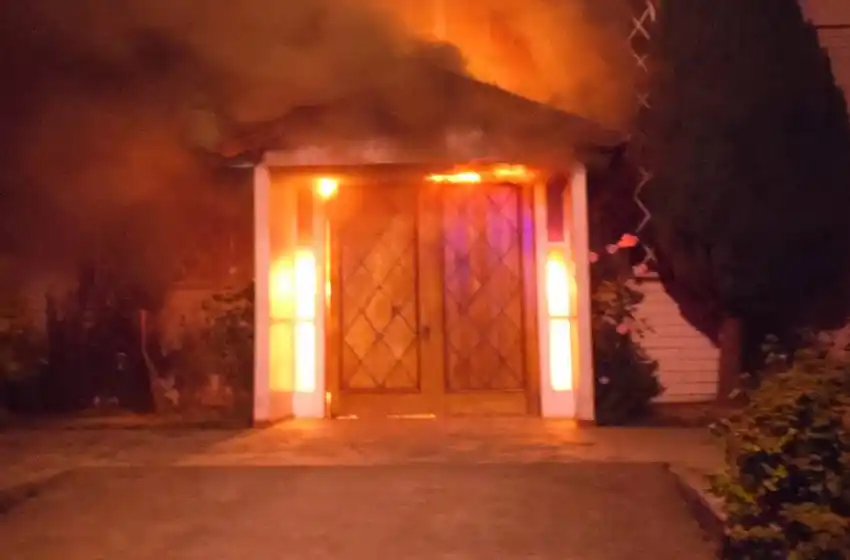 Incendio en una iglesia evangélica de zona sudoeste
