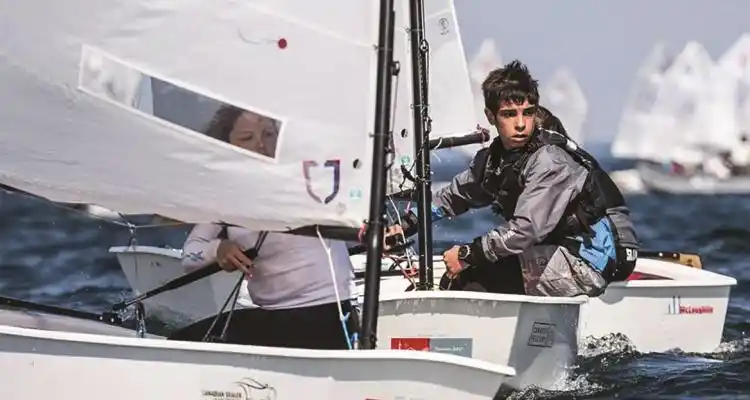 Sciarra, Muscia y Moretti  en el Norteamericano de Optimist