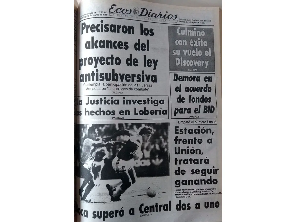 Domingo 19 de marzo de 1989