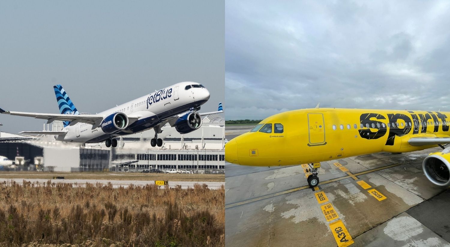 La fusión de Spirit y JetBlue podría caer tras las demandas de Transporte y Justicia