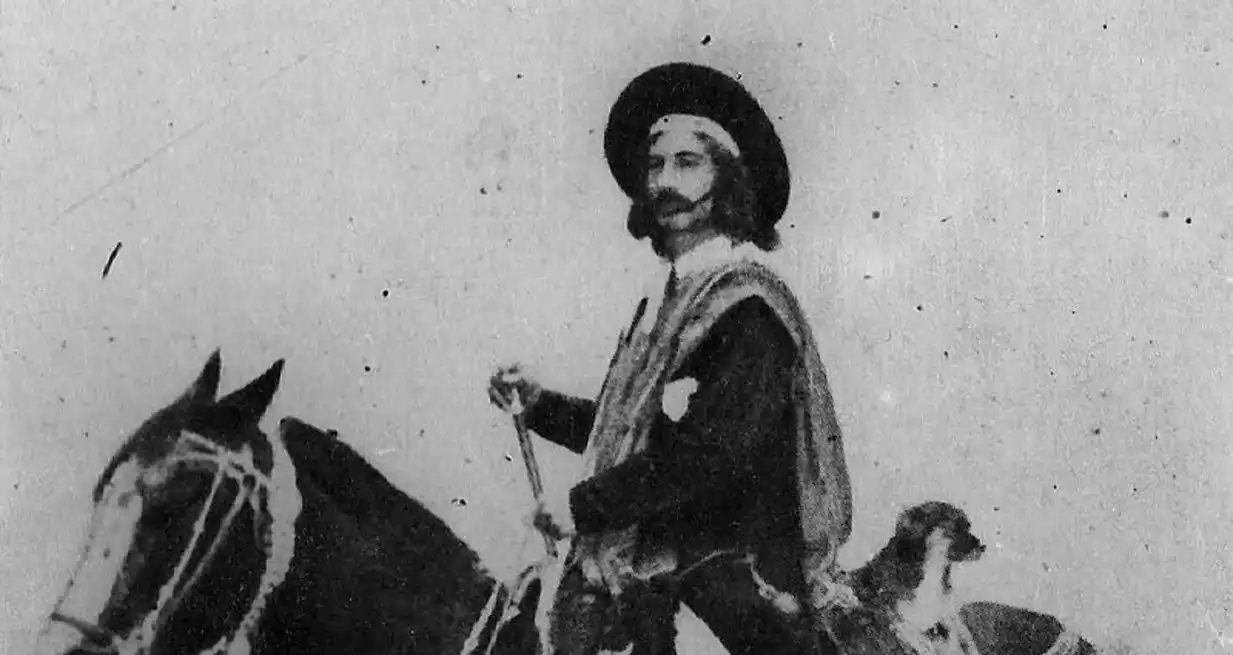 El actor uruguayo José Podestá interpretando a Juan Moreira.