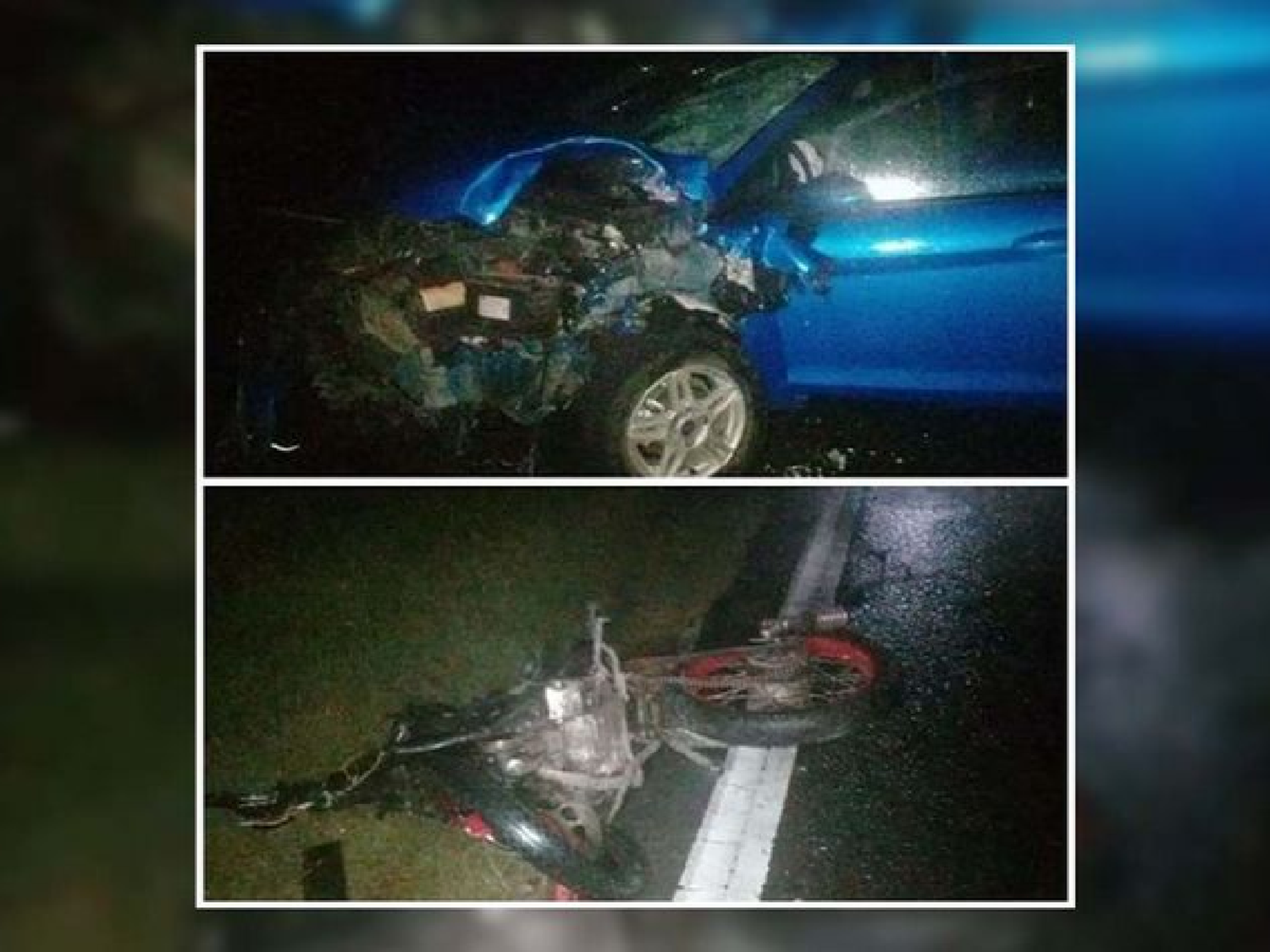 Dos jóvenes motociclistas murieron en un choque frontal cerca de La Francia