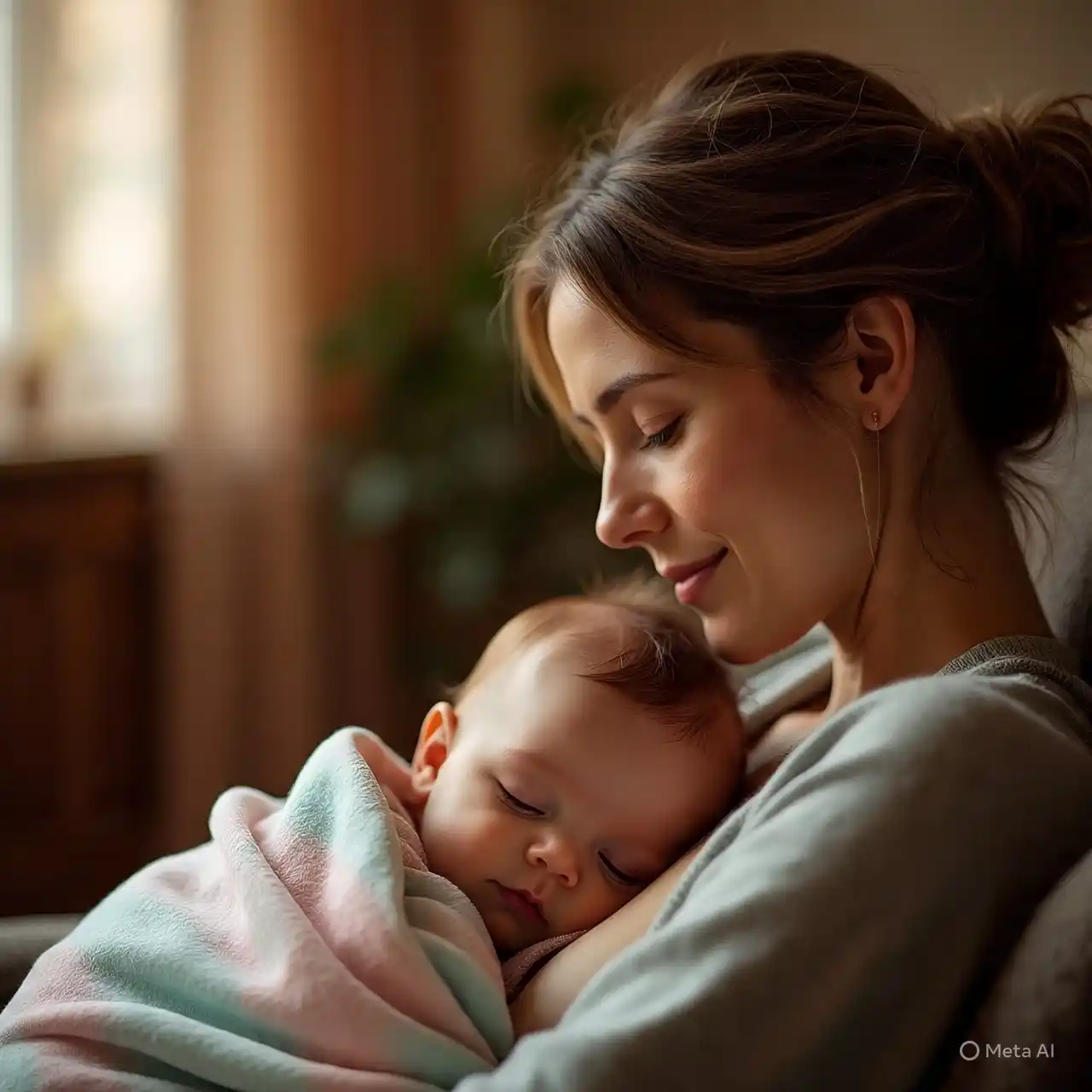 Un bebé crece sano cuando se alimenta con leche materna