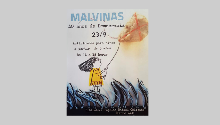 Malvinas y democracia: actividades para los chicos en el día de las Bibliotecas Populares