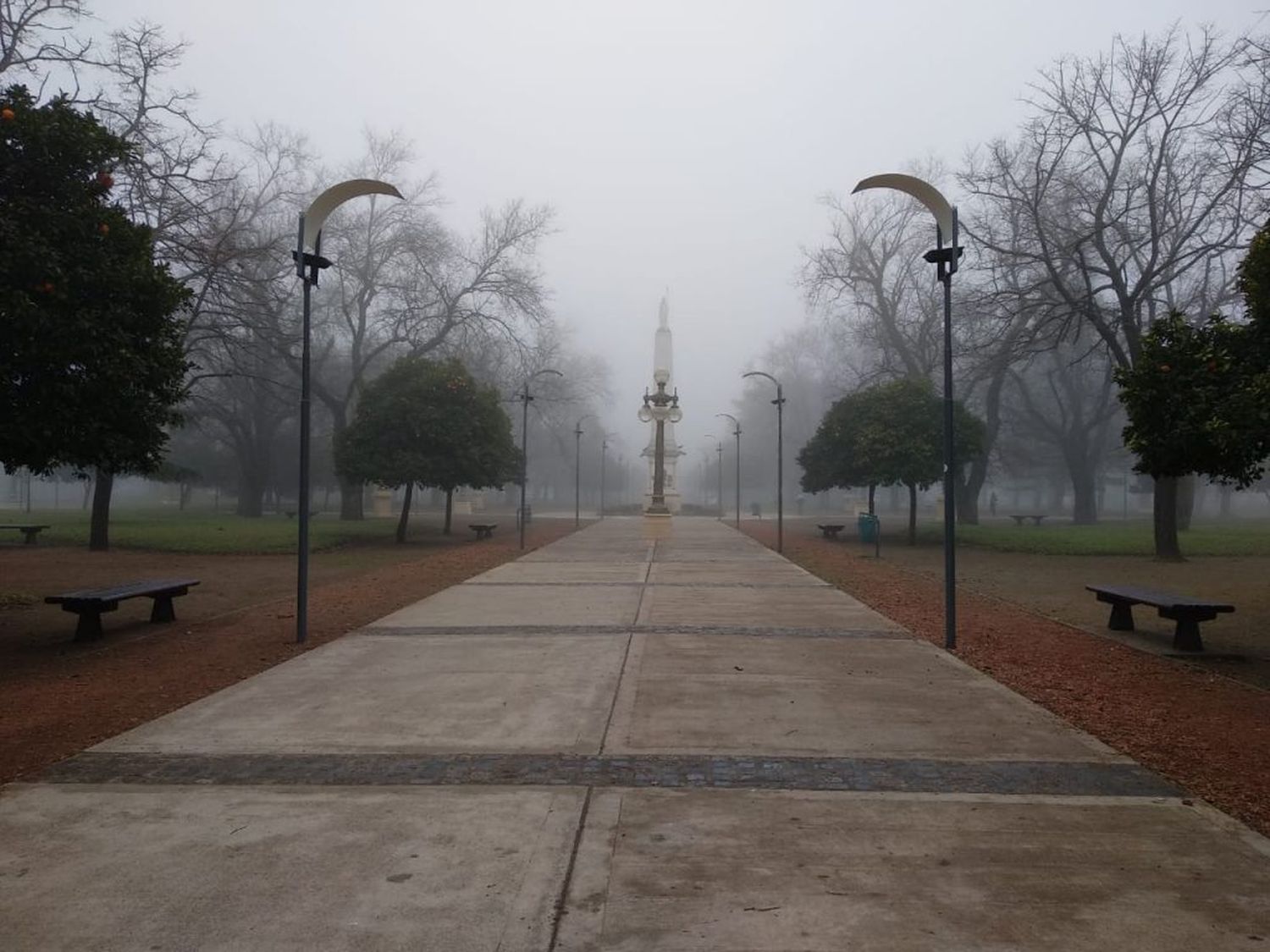 Las imágenes de Tandil, cubierta de neblina