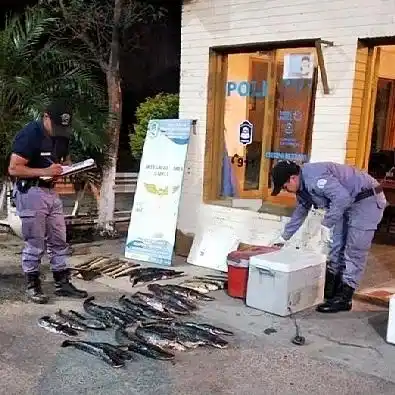 Secuestraron elementos de pesca y pescados en el control policial acceso norte a la ciudad