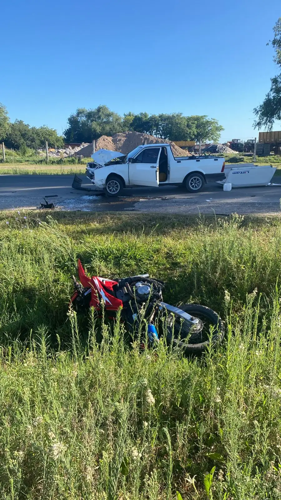 accidente moto camioneta coralón municipal