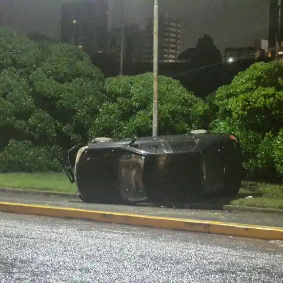 Accidente en la bajada de la Base Naval de Mar del Plata