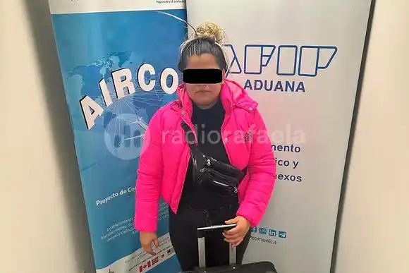 Tras una alerta alemana, Aduana detuvo a una "mula" y secuestró más de 25 kilos de cocaína