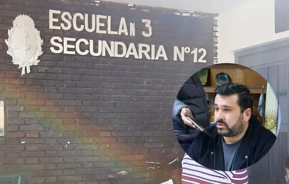 El director de la secundaria 12, Iván Groppo, fue golpeado en el rostro por el padre de una alumna.