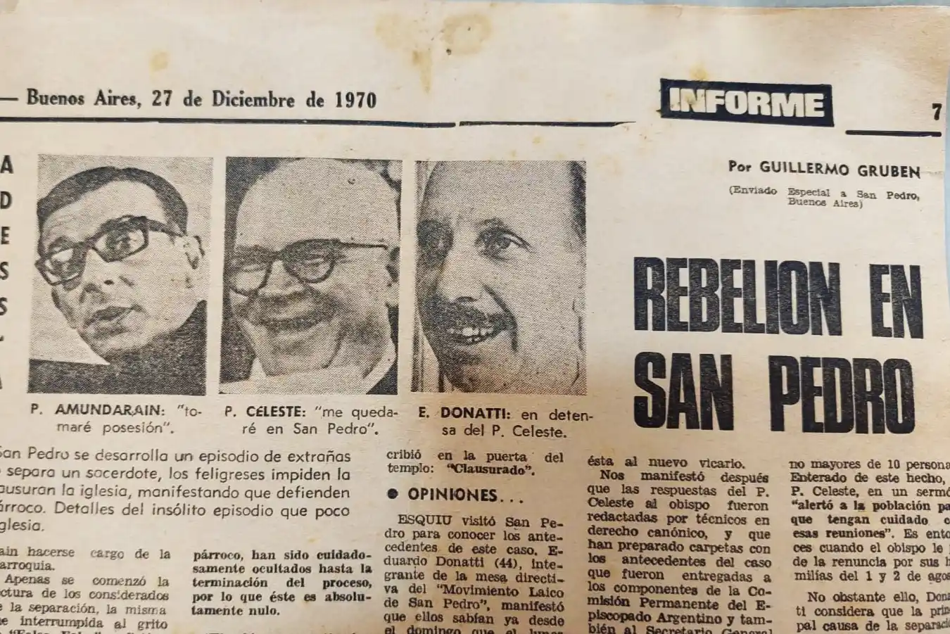 La revista Esquiú cubrió con un enviado especial los acontecimientos.