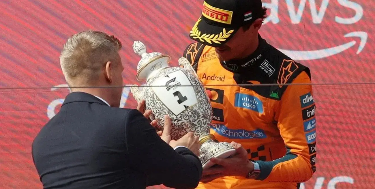 Lando Norris volvió al triunfo en Hungría; Verstappen fue segundo y Antonelli estiró su liderazgo