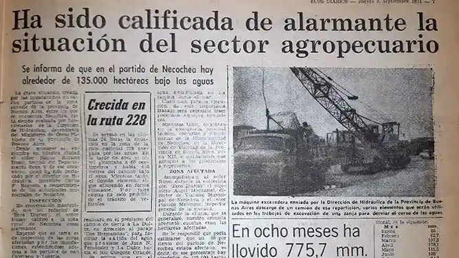 Miles de hectáreas bajo el agua